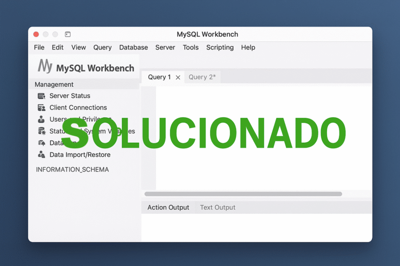 Mysql Workbench – Bug de Aplicacion – SOLUCIONADO