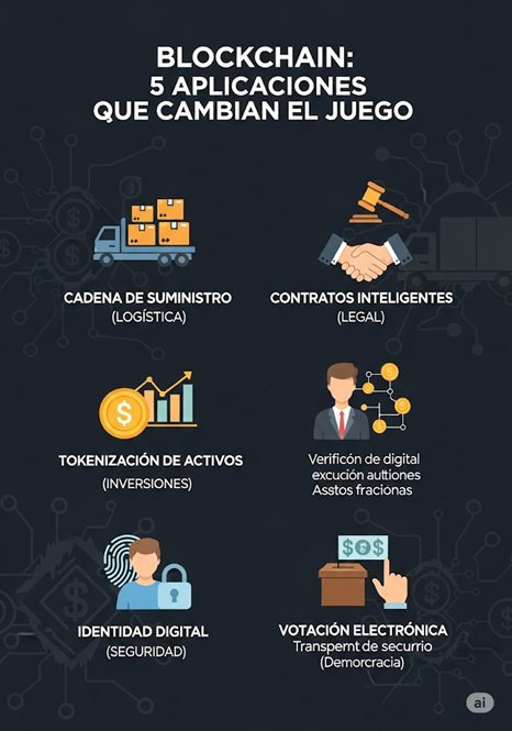 infografia tecnologia blockchain